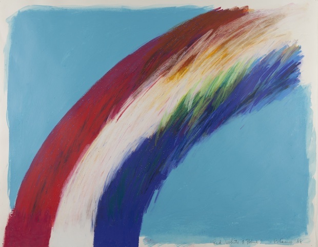 Betty Kano, Red, White and Blue, 1988, Watercolor on paper, Gift of Michael S. Bell and Thomasin Grim in honor of George W. Neubert, 1988.15.5