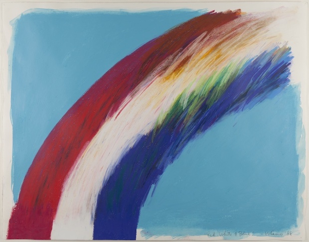 BETTY KANO, RED, WHITE AND BLUE, 1988, WATERCOLOR ON PAPER, GIFT OF MICHAEL S. BELL AND THOMASIN GRIM IN HONOR OF GEORGE W. NEUBERT, 1988.15.5