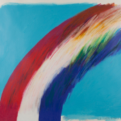 BETTY KANO, RED, WHITE AND BLUE, 1988, WATERCOLOR ON PAPER, GIFT OF MICHAEL S. BELL AND THOMASIN GRIM IN HONOR OF GEORGE W. NEUBERT, 1988.15.5