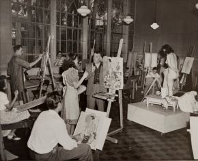 A video archive of our events including artist talks, performances, and presentations [Photo: Artist Fernand Léger teaching a life drawing class during the 1941 Summer Sessions at Mills College.]
